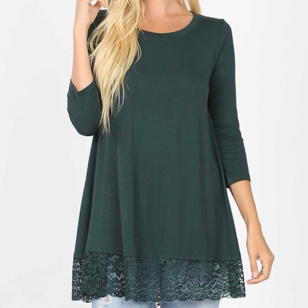 Laced Hem Top